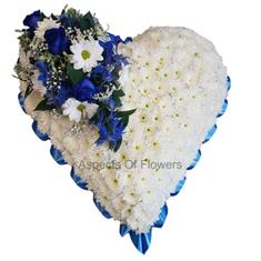 Blue And White massed Heart